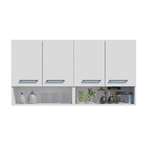 Encontraproduto.com.br - Armário Aéreo Fossano 4 PT Branco