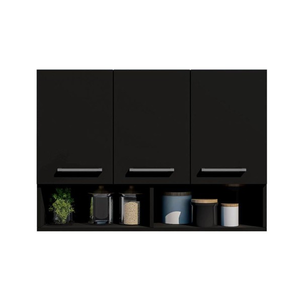 Encontraproduto.com.br - Armário Aéreo Pagani 3 PT Preto