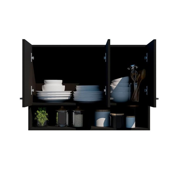 Encontraproduto.com.br - Armário Aéreo Pagani 3 PT Preto