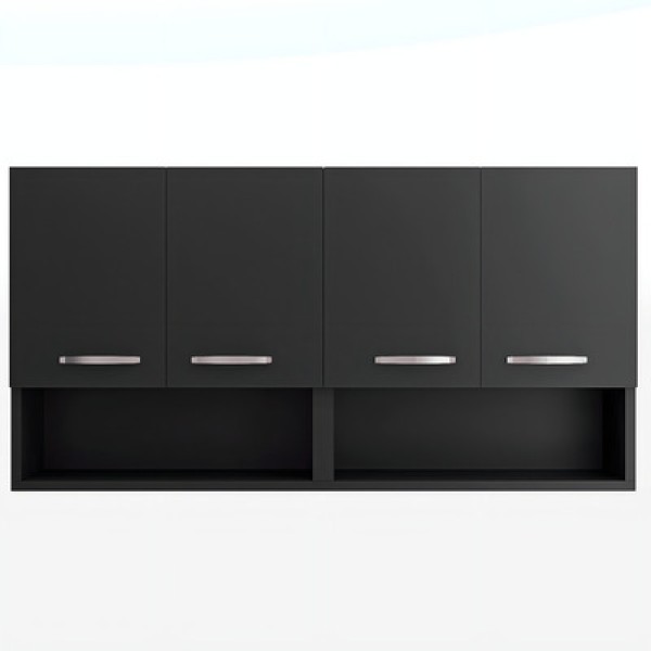 Encontraproduto.com.br - Armário Aéreo Pagani 3 PT Preto