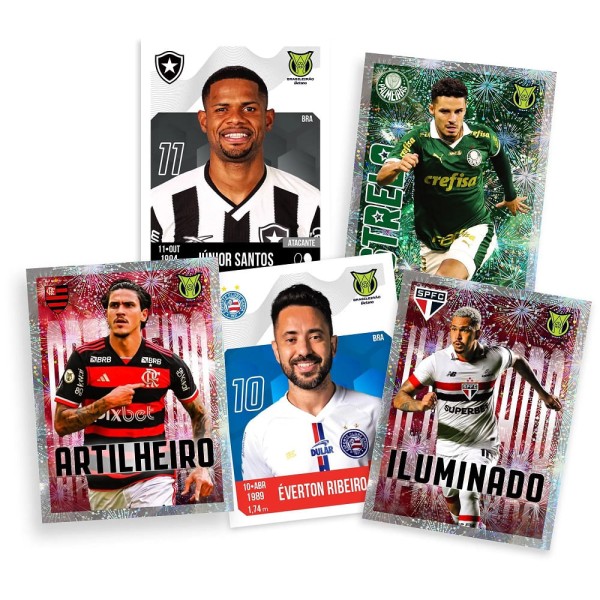 Encontraproduto.com.br - Envelope de Figurinhas do Campeonato Brasileiro 2024 5 Unidades - Sortido