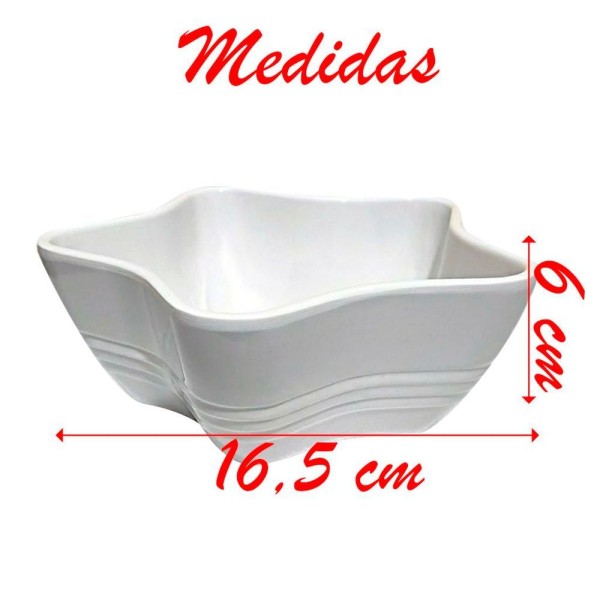 Encontraproduto.com.br - Kit 2 Tigelas Bowl Melamina Estrela Branca 600ml