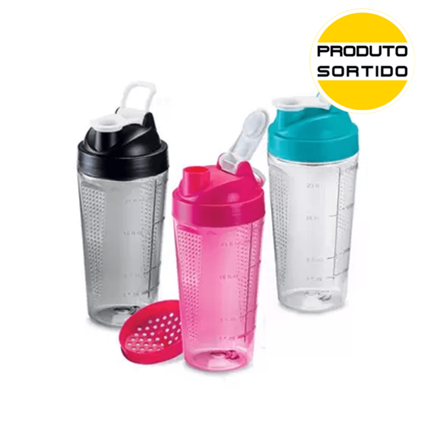 Encontraproduto.com.br - SHAKEIRA PLASTICO C/PENEIRA 820ML R.470597 SORTIDO