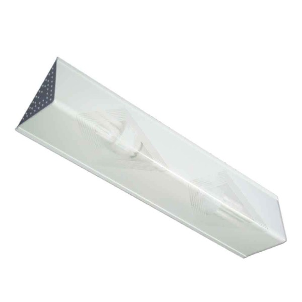 Arandela Cordoba para 2 lâmpadas E27 50x13cm listrado branco Tualux