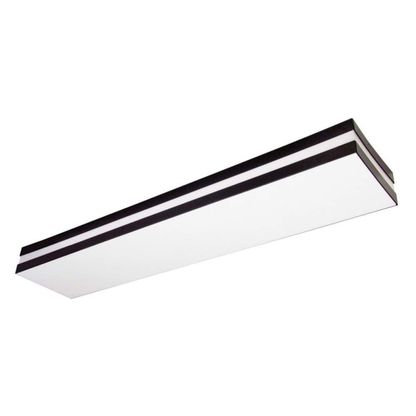 Encontraproduto.com.br - Plafon retangular para 4 lâmpadas 20W Bilbão 100x20cm preto Tualux