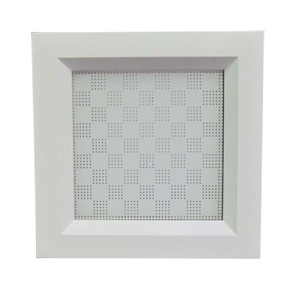 Luminária de embutir quadrada Sevilha para 1 lâmpada 14x14cm xadrez branca Tualux