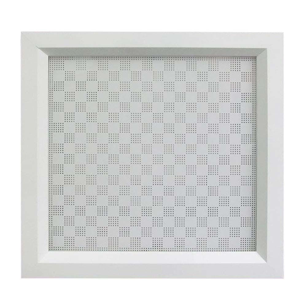 Luminária de embutir quadrada Sevilha para 2 lâmpadas 24x24cm xadrez branca Tualux