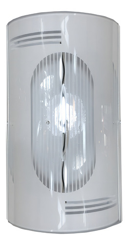Encontraproduto.com.br - Plafon para 1 Lâmpada Mini E27 Listrado Tualux C: 25 cm X L: 25cm Branco