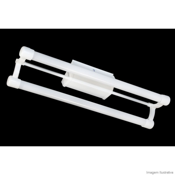 Encontraproduto.com.br - Luminária tubular ToLEDo com reator para 2 lâmpadas fluorescentes 20W branca Tualux