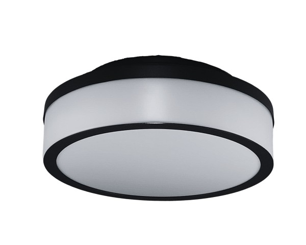 Encontraproduto.com.br - Plafon Sobrepor Para 3 Lâmpadas E27 Preto Santorini Tualux