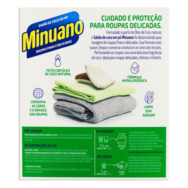 Encontraproduto.com.br - Sabão Pó Coco Minuano Caixa 500g