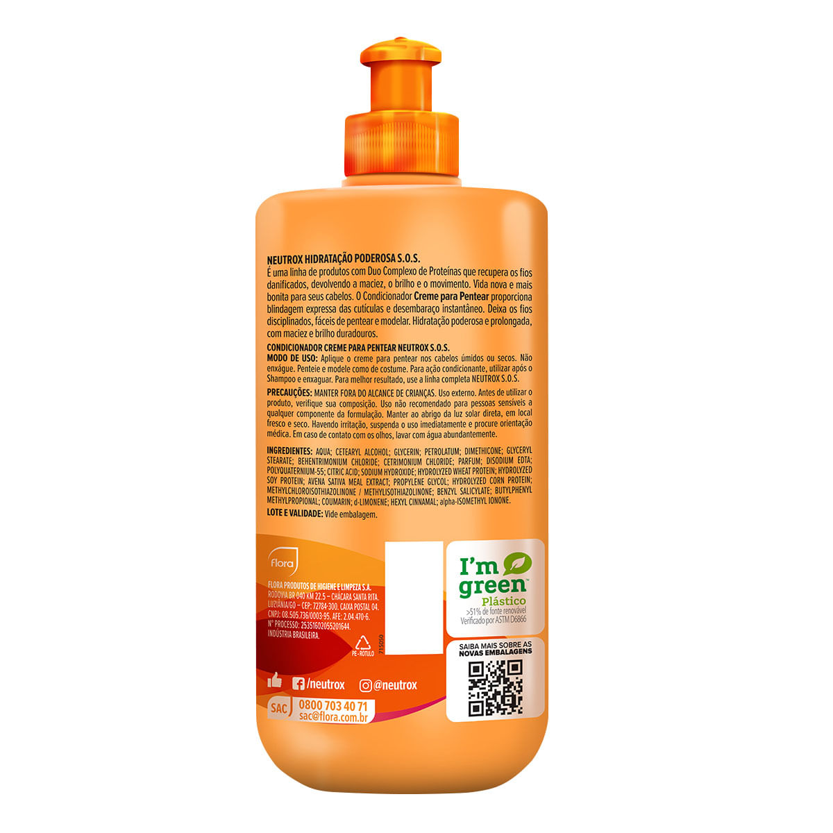 Encontraproduto.com.br - Creme Para Pentear Neutrox Hidratacao Poderosa 300ml Sos Cachos