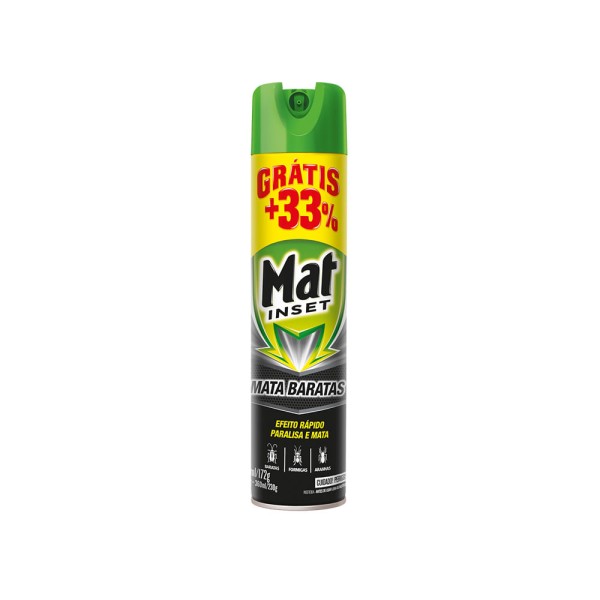 Encontraproduto.com.br - Inseticida Aerossol Mata Baratas Mat Inset 360ml frasco