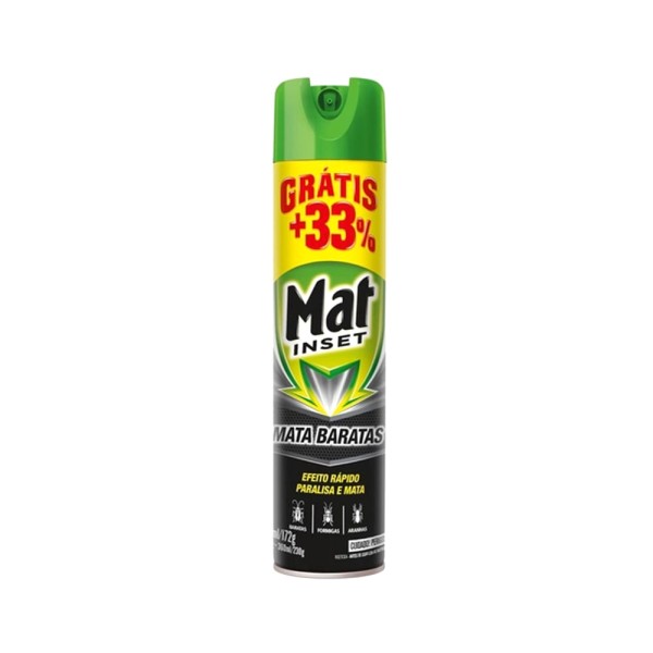 Encontraproduto.com.br - Inseticida Aerossol Mata Baratas Mat Inset 360ml frasco