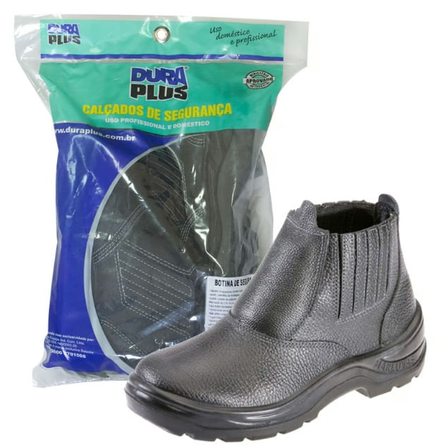 Encontraproduto.com.br - Botina Dura Plus Pu Elástico Com Bico Aço N°44 Balaska