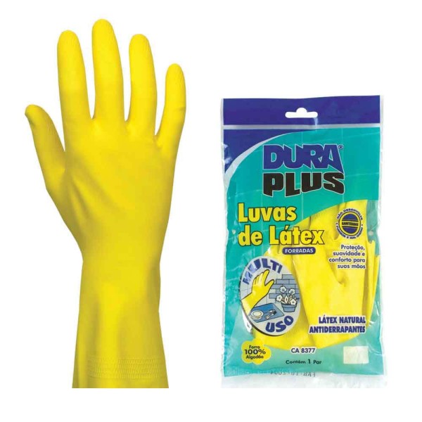 Encontraproduto.com.br - Luva Latex Forrada XG Dura Plus Balaska