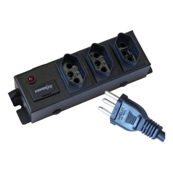 Encontraproduto.com.br - Filtro De Linha 12 Tomadas 2P+T Pb Metal Bege Multicraft