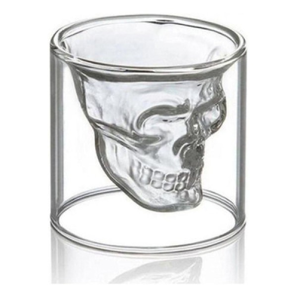 Encontraproduto.com.br - Copo Shot Caveira P/ Dose 75ml Tequila Whisky Cristal Skull