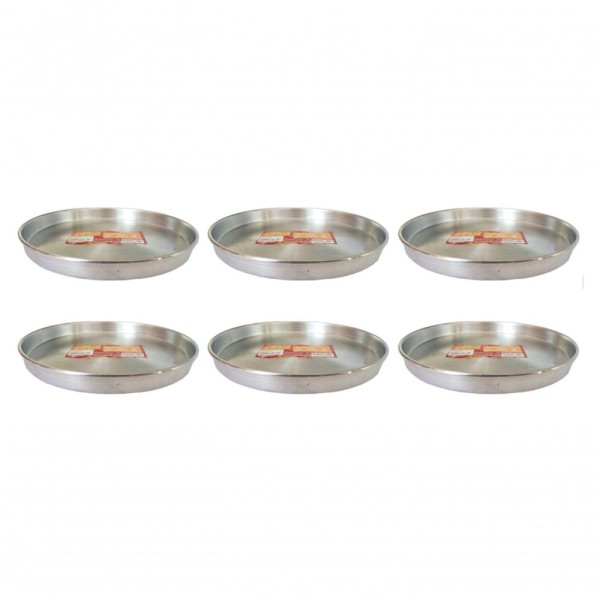 Encontraproduto.com.br - Kit 6 Formas De Pizza Brotinho De Alumínio 20cm Docesar