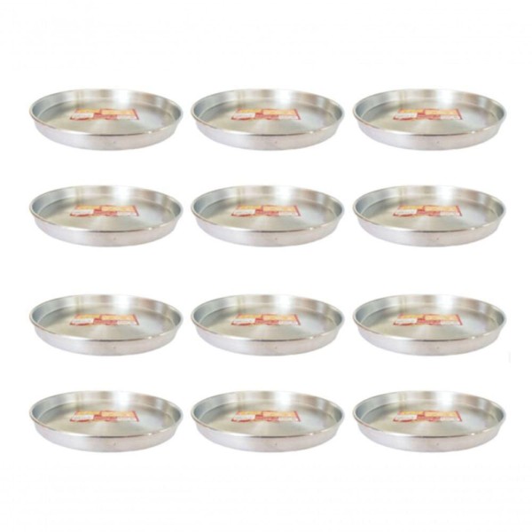 Encontraproduto.com.br - Kit 12 Formas De Pizza Brotinho De Alumínio 20cm Docesar