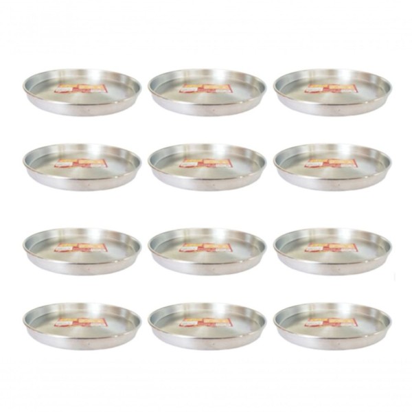 Encontraproduto.com.br - Kit 12 Formas De Pizza Brotinho De Alumínio 20cm Docesar