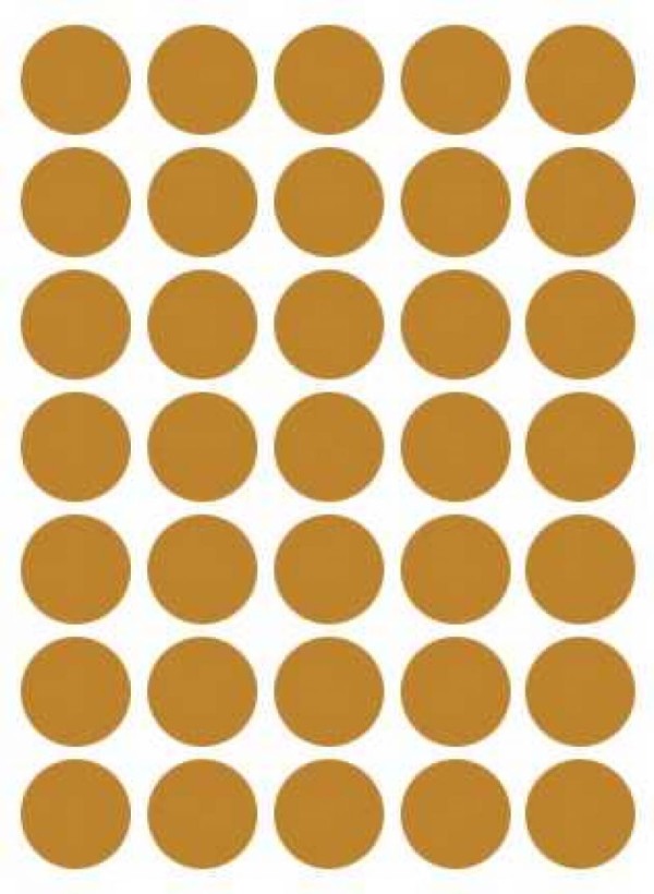 ETIQUETA BOLA 19MM OURO COLACRIL