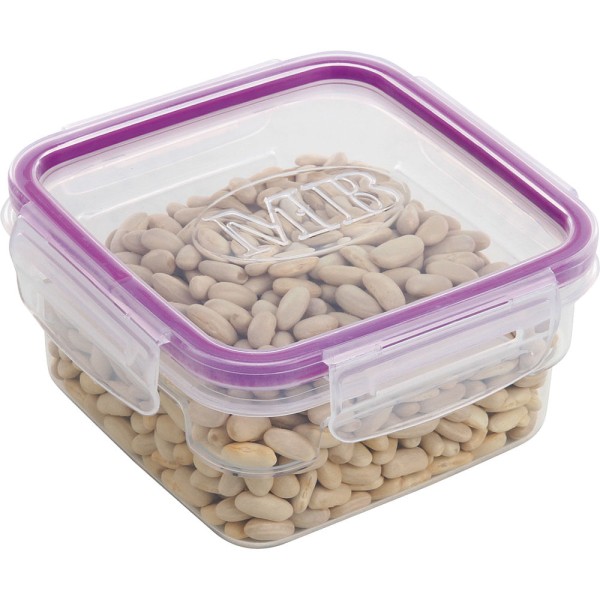 Encontraproduto.com.br - Pote Quadrado 850ml com Trava Premium MB