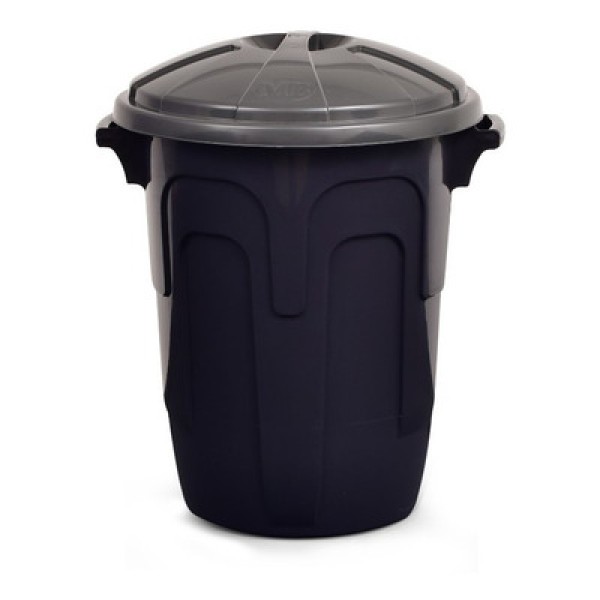 Lixeira Pop 30L com Tampa Silverblack - 2102 Eco - Plástico Mb