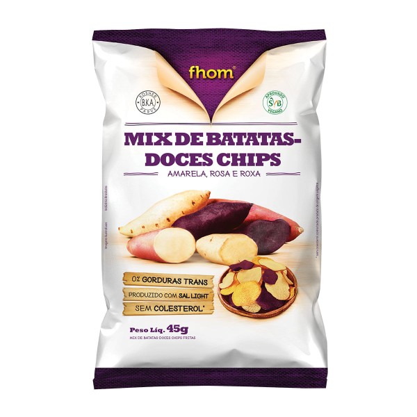 Encontraproduto.com.br - Mix De Batatas Chips Raízes Fhom 45g