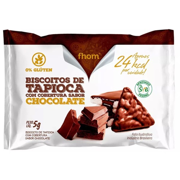 Encontraproduto.com.br - Biscoito Tapioca com Chocolate Fhom 5g