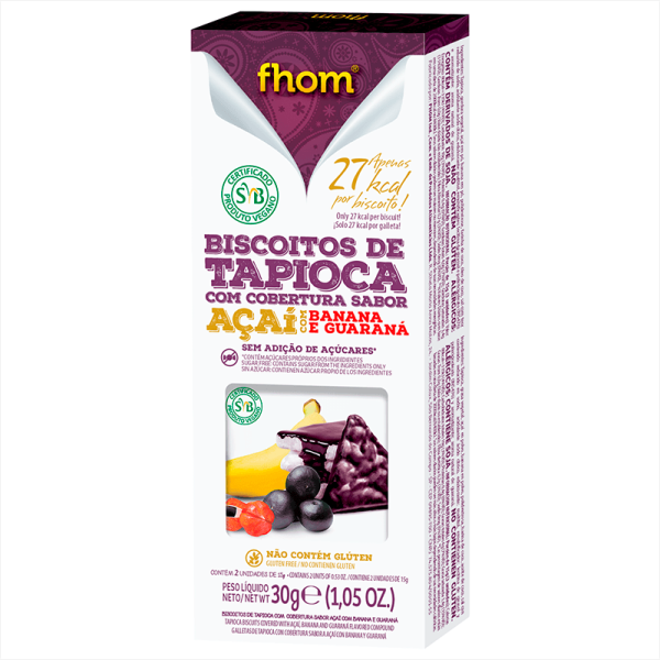 Encontraproduto.com.br - Biscoito Tapioca com Açaí Fhom 30g