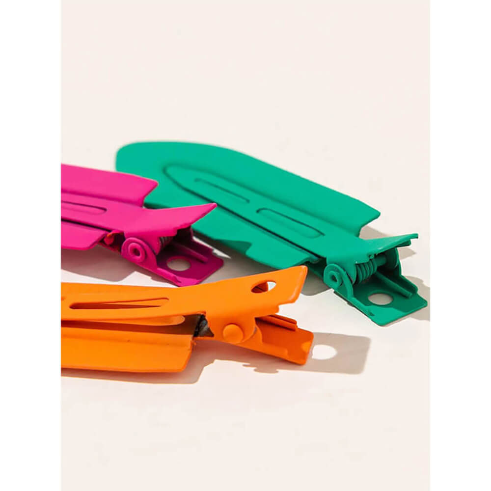 Encontraproduto.com.br - Nobrand - Kit Grampos Presilhas de Cabelo Simples Multicor (3 Peças)