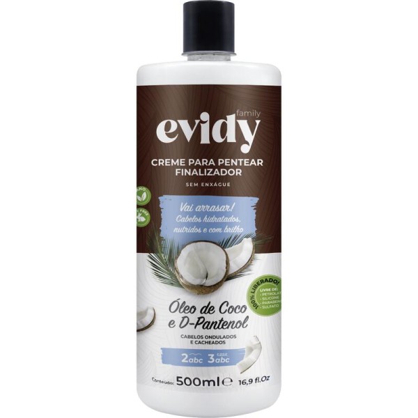 Creme para Pentear Evidy Coco Frasco com 500ml