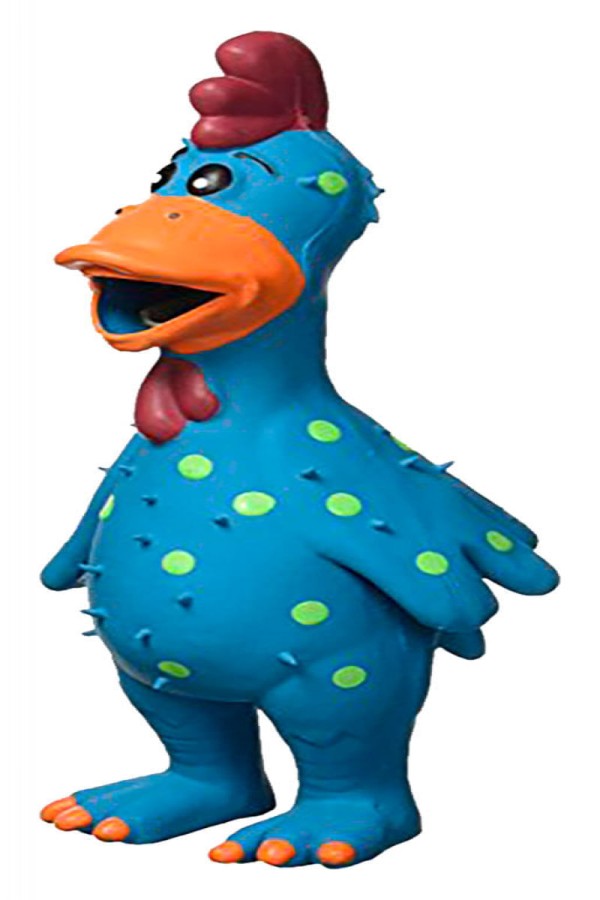 Brinquedo Pet Globken Chicken de 17 cm  Azul