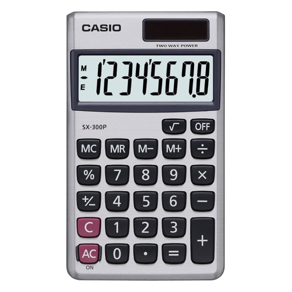 Encontraproduto.com.br - Calculadora de bolso com visor 8 dígitos e acab. aço escovado