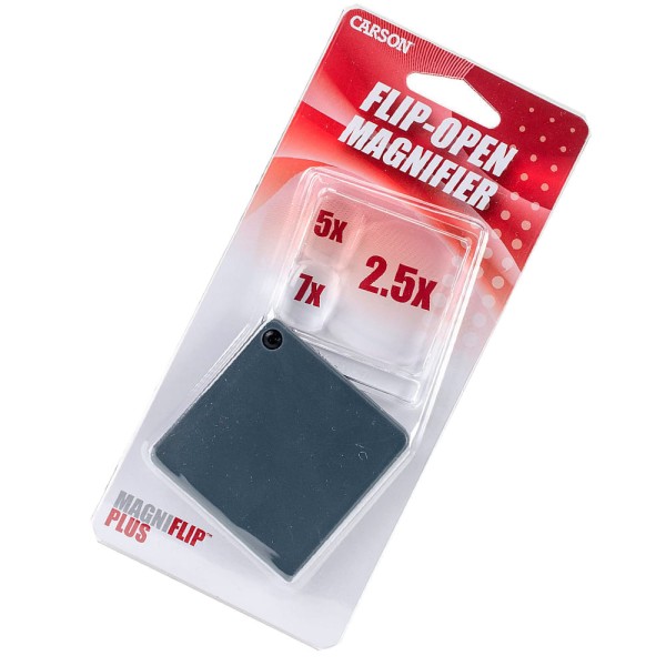 Encontraproduto.com.br - Lupa Carson em Estojo dobrável Magnifier - 2.5x, 5x e 7x
