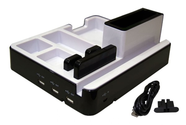 Encontraproduto.com.br - Hub Organizador com 3 portas USB para carregamento