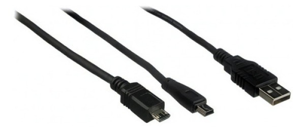 Vivitar Viv-3usbmicr Cabo Usb P/ 2 Dispositivos: Micro Usb