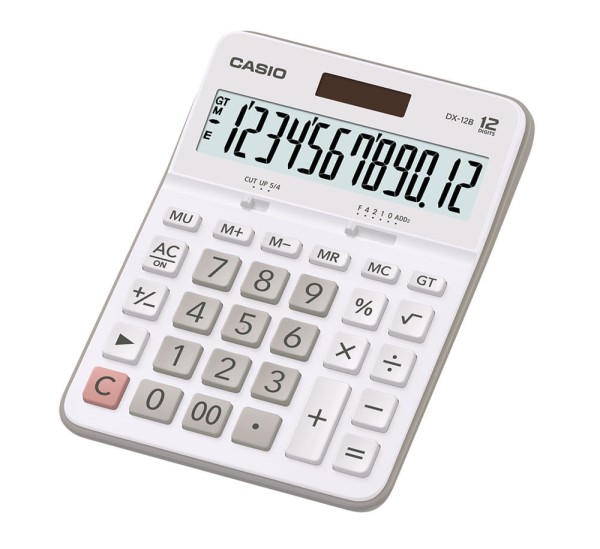 Calculadora de mesa com visor amplo de 12 dígitos Branca