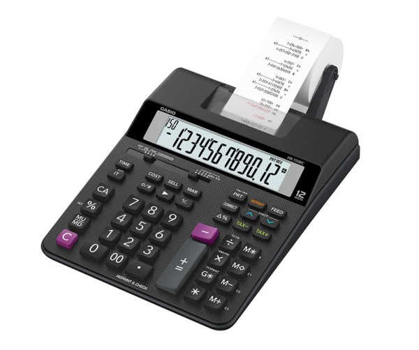 Encontraproduto.com.br - Calculadora Casio c/ impressora, 12 dígitos HR-150RC