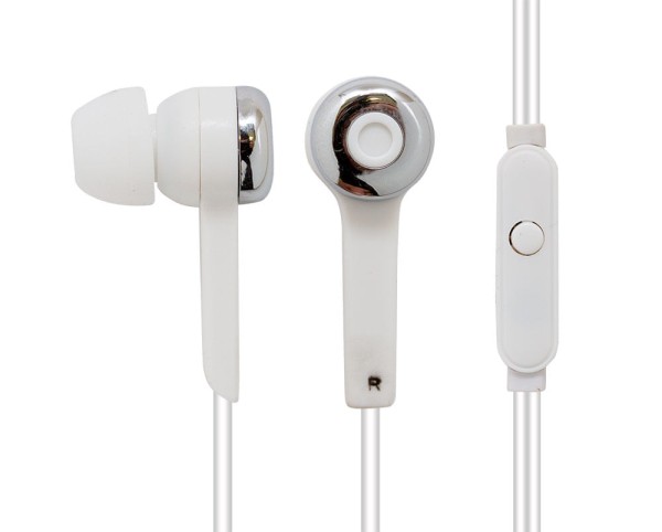 Fone de ouvido tipo earphone com microfone Branca