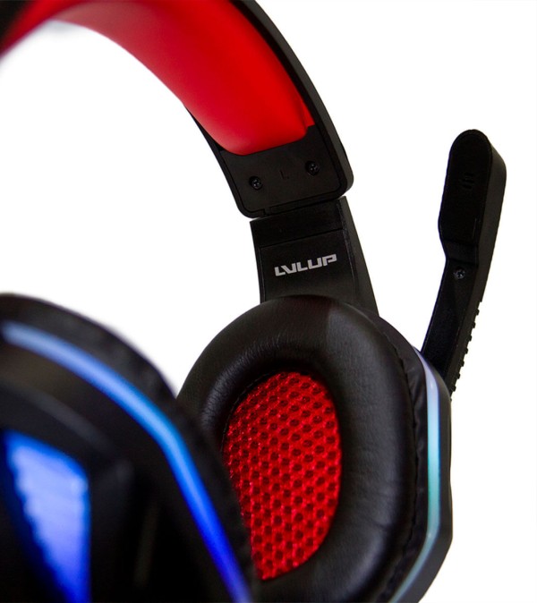Encontraproduto.com.br - Hero Pro Gaming Led Headset Level UP para Xbox, PS, Switch, PC e Mobile