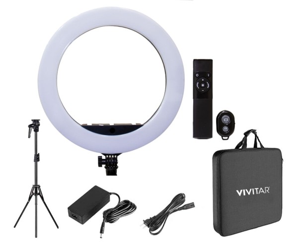 Encontraproduto.com.br - Ring Light de 18 polegadas 5.200 Lumens - Tripé + Suporte +Controle