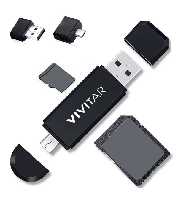 Encontraproduto.com.br - Leitor e Gravador com duas entradas para cartões de memória SD/SDHC e MicroSD