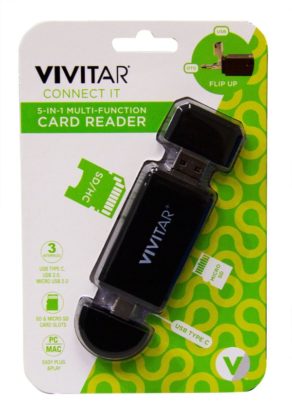 Encontraproduto.com.br - Leitor e Gravador 5 em 1 com entradas para cartões de memória SD/SDHC e microSD