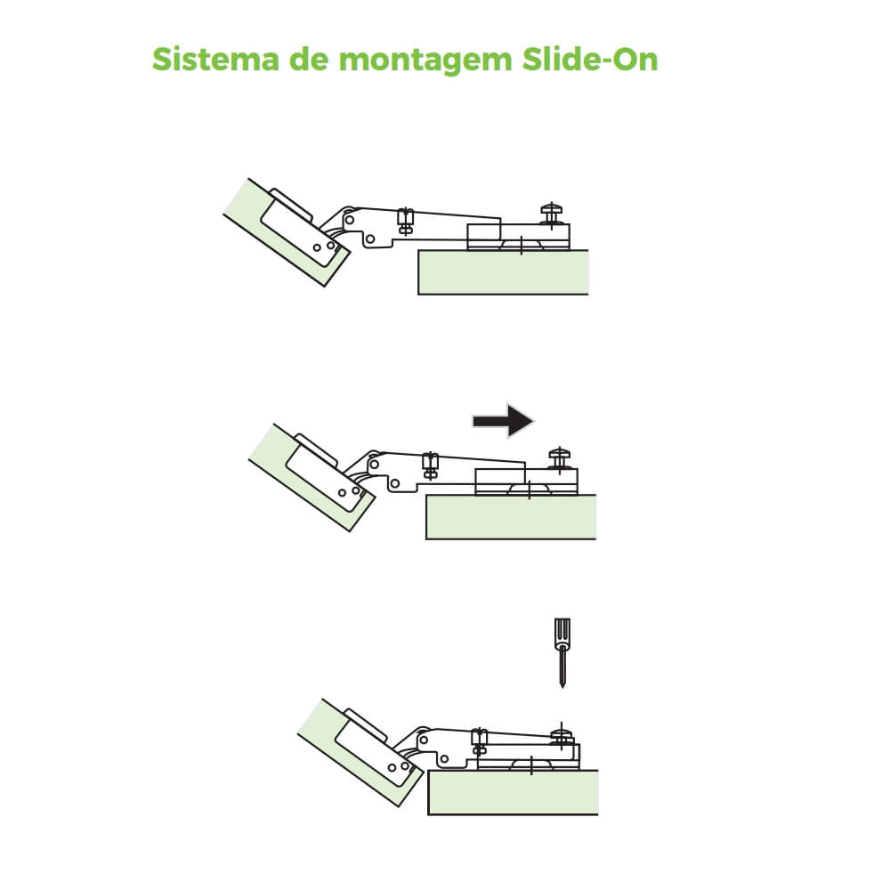 Encontraproduto.com.br - Dobradiça Inox Slow Slide On Curva Completa TN - FGVTN