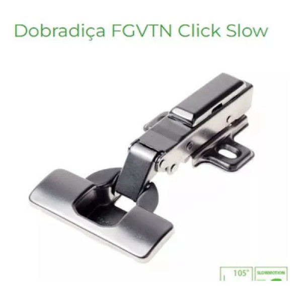 Kit 10 Dobradiças Caneco 35mm Tn Easy Click Slow Reta