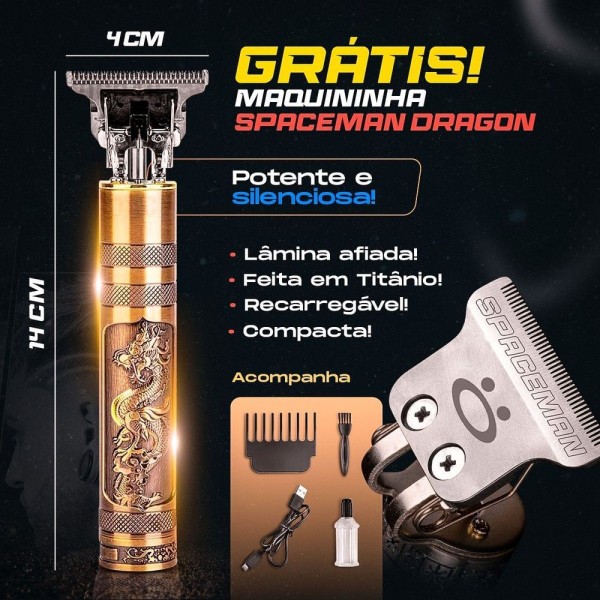 Encontraproduto.com.br - Relogio Digital Dourado + Maquina Cortar Cabelo Presente Robusto Casual Dourado Original