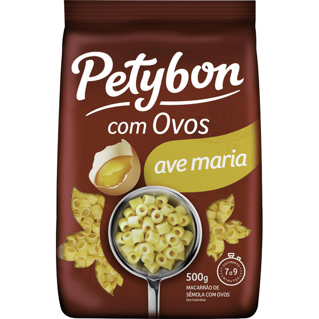 Encontraproduto.com.br - Macarrão com Ovos Petybon Ave Maria Pacote com 500g