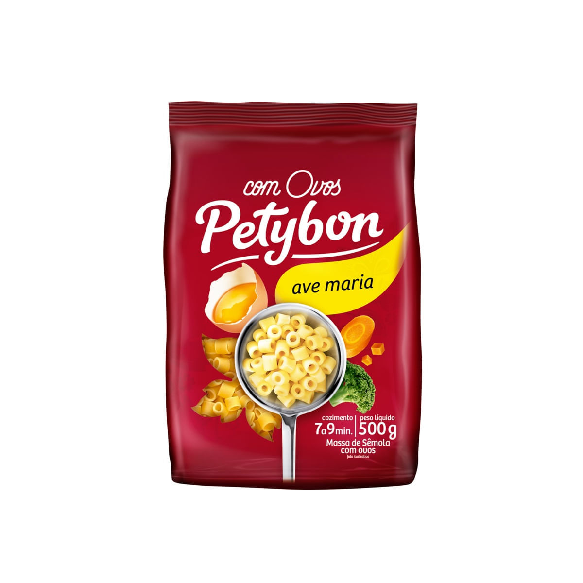 Encontraproduto.com.br - Macarrão com Ovos Petybon Ave Maria Pacote com 500g